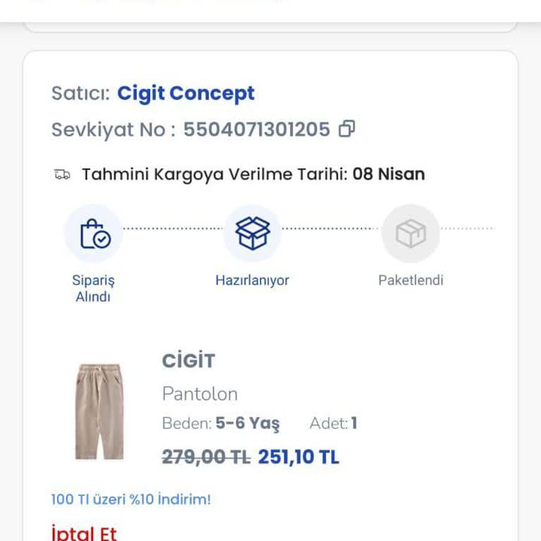 LC Waikiki'den Alınan Çocuk Pantolonu Teslimat Sorunu