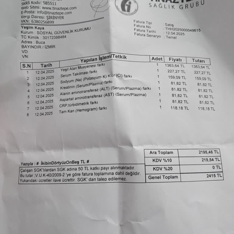 Hastane Ücretlendirme Sorunu Ve Yasal Uyarı