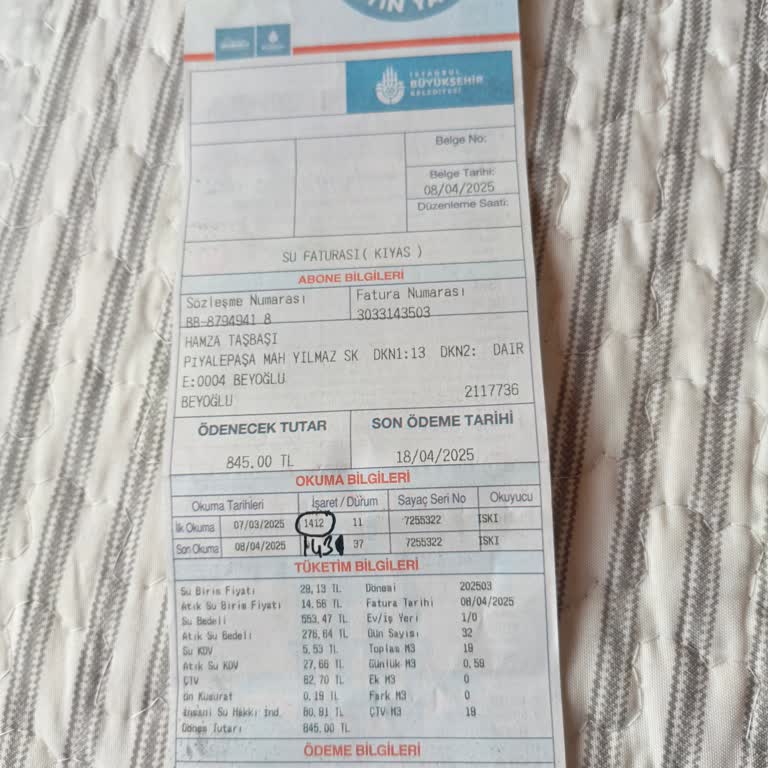 İSKİ Faturasında Anlaşılmaz Atık Su Ücreti