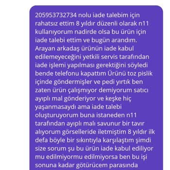 N11 Uygulamasında Yaşadığım İade Sorunu
