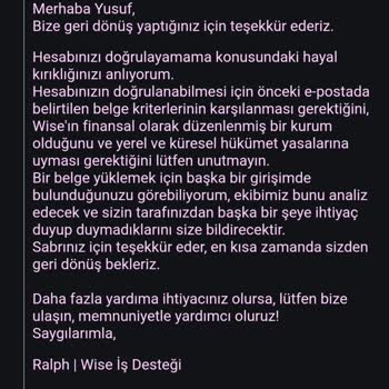 Hesap Doğrulama Kabusu: Wise İle İletişim Sorunu