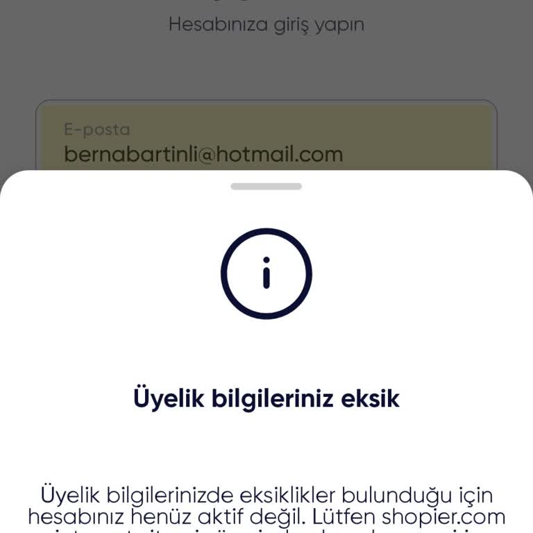 Shopier Üyelik Ve Giriş Sorunları
