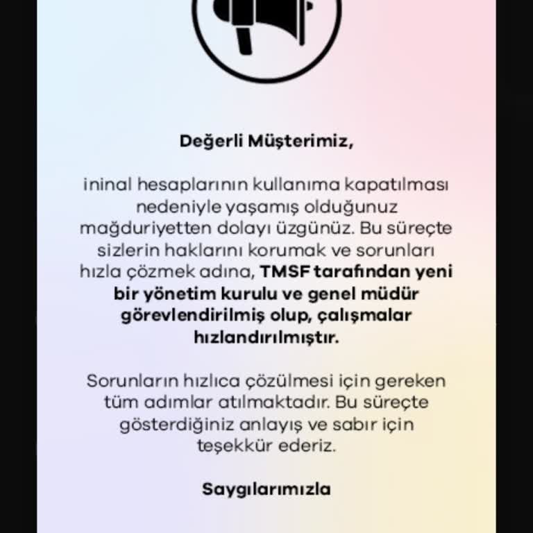 İninal Hesabında Sürekli İşlem Sorunu