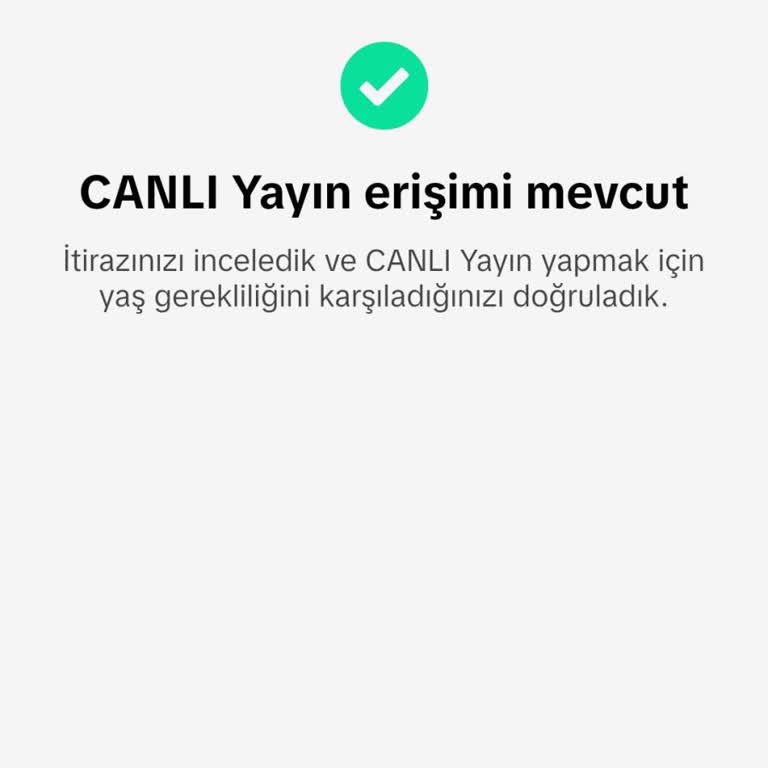 Haksız Canlı Yayın Yasağı: Yaşım Yanlış Anlaşıldı