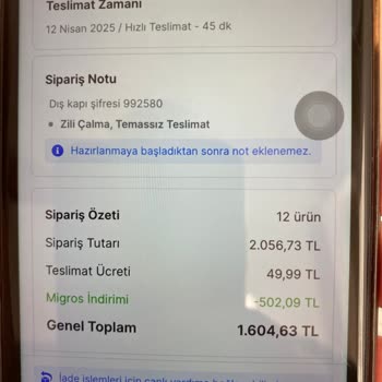 Migros Sanal Market Teslimatında Haksız Kazanç Ve İletişim Sorunları