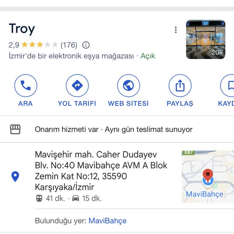 Troy Mağazasında Hayal Kırıklığı