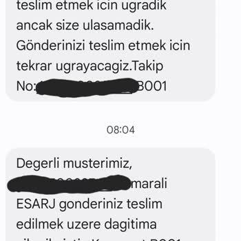 Kuryenet Teslimat Sorunu Ve Eşarj İletişim Eksikliği