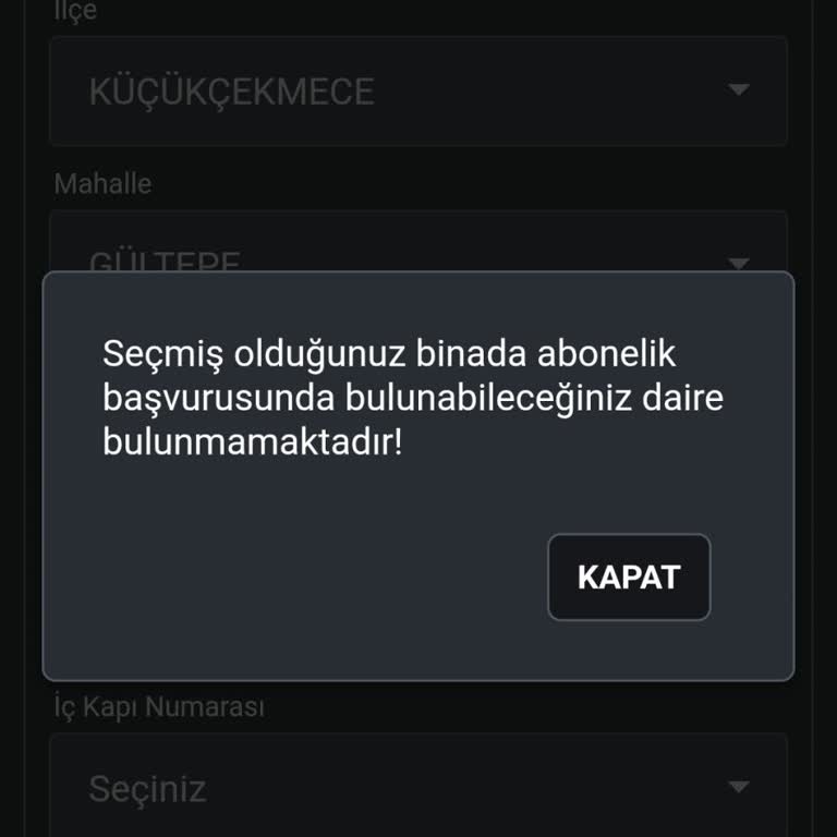 Abonelik Başvurusu Yapamama Sorunu