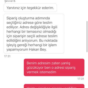 Yanlış Adrese Teslimat Ve İlgisiz Müşteri Hizmetleri
