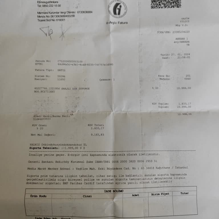 Media Markt'ta Bosch Süpürge Sorunu Ve Kaba Hizmet