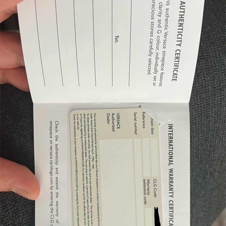 Garanti Belgesi Eksikliği: Versace Saatimle İlgili Sorun