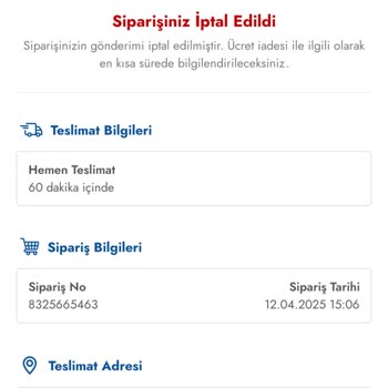 Cepte Şok Uygulamasında Teslimat Sorunu