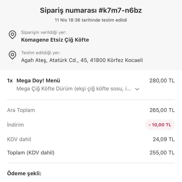Yemeksepeti'nde Yanıltıcı Teslimat Sorunu