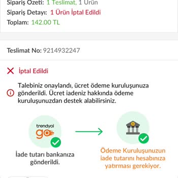 Trendyol GO Su Siparişi Mağduriyeti