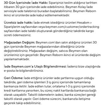 Beymen'de Hediye Ürün Değişiminde Yaşanan Sorunlar