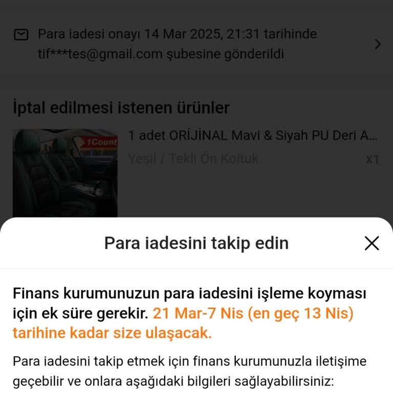 Para İadesi Ve Yanıltıcı Ürün Gönderimi