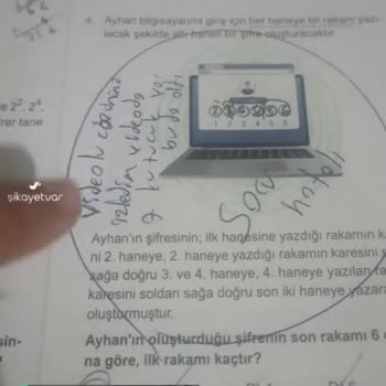Fenomen Okul Yayınları Hatalı Soru