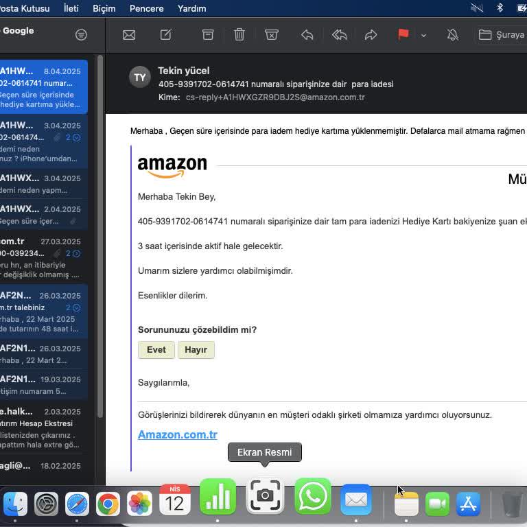 Amazon'dan Alınan Ürünün İadesi Hala Yapılmadı