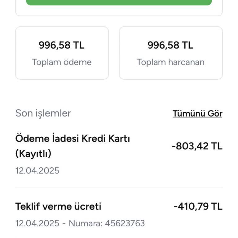 Yanlış Teklif Ücreti Kesintisi Sorunu