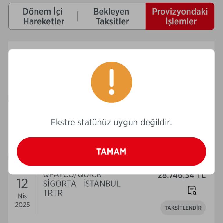 Bankkart Taksitlendirme Sorunu: Ekstre Uygunluk Hatası