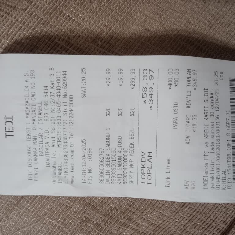 Tedi'de Poşet Ücreti Şaşkınlığı