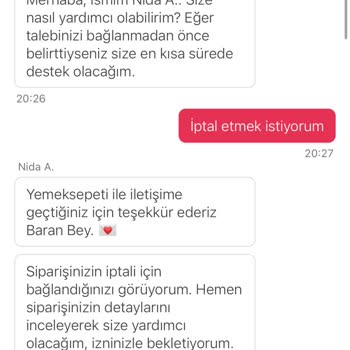 Yemeksepeti'nde Geç Teslimat Ve İade Sorunu