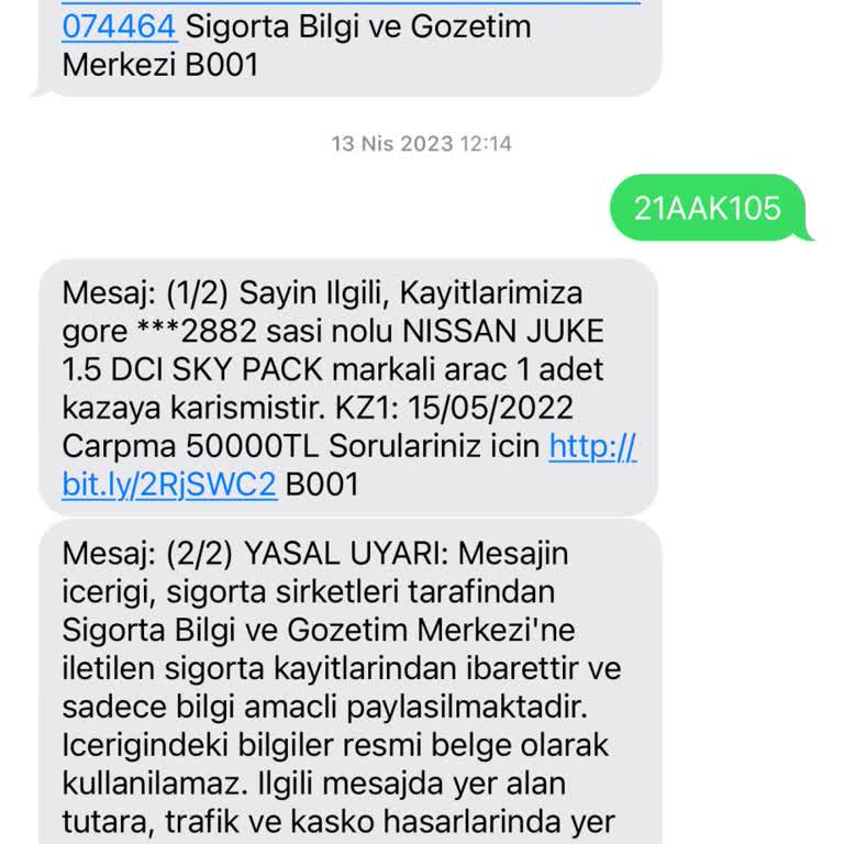 Araç Hasar Bilgisi Yanıltmacası