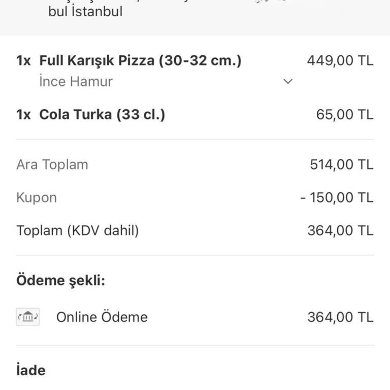 Yanlış Ürün İadesinde Eksik Geri Ödeme