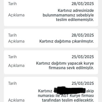 Kart Teslimatında İletişim Fiyaskosu