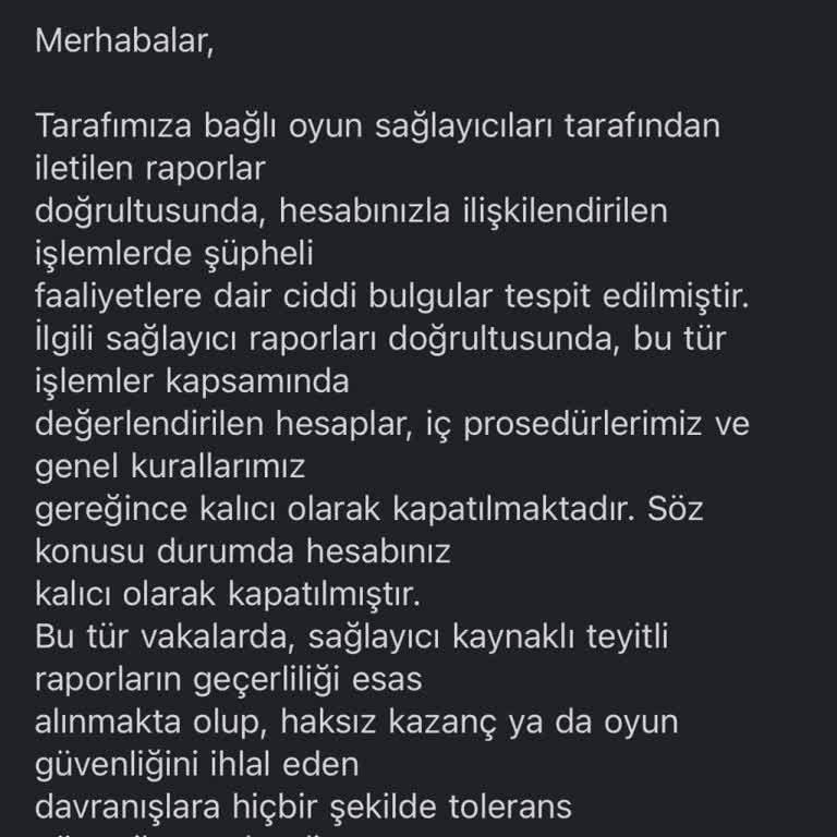 Kazanç Sağladım Ama Hesabım Kapandı