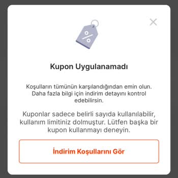 Geçersiz Kupon Sorunu