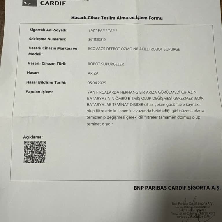 Sigorta Kapsamı Dışı Kalan Arızalarla Mağduriyet