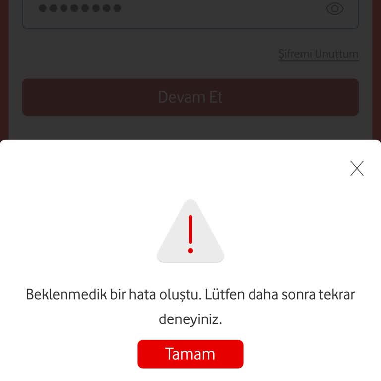 Vodafone OneNumber Başvurusunda Sürekli Hata