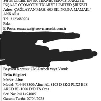 Arçelik Ürünlerinde Yaşanan Sorunlar Ve Müşteri Memnuniyetsizliği