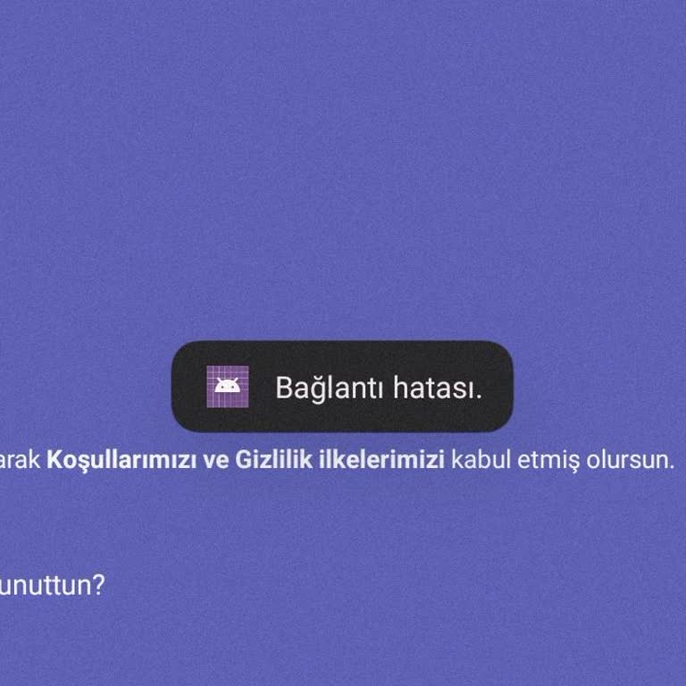 Uygulama Bağlantı Sorunları Ve Giriş Problemleri
