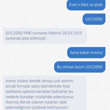 Bilet Fiyatında Adaletsizlik Ve Ücret İadesi Talebi