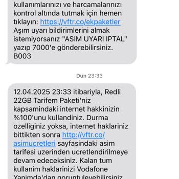 Vodafone Durma Özelliği Ve Fatura Sorunu