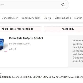 Minoxil Forte Spreyi Hayal Kırıklığı: Kokusu Yok, İade Süreci Sorunlu