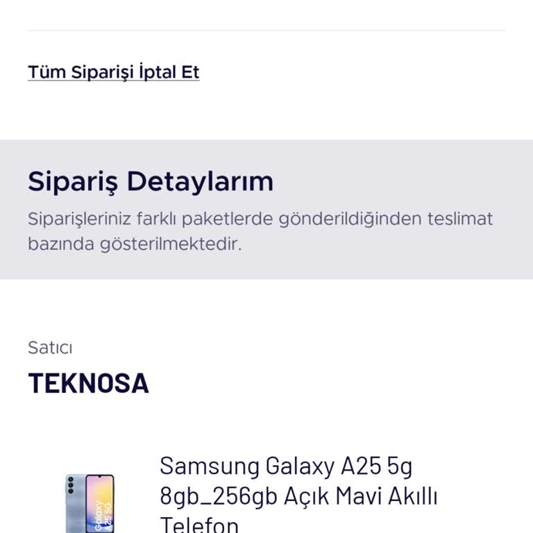 Teknosa'dan Aldığım Telefonun Teslimat Sorunu