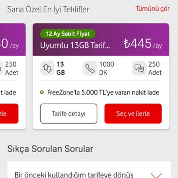 Vodafone Ücretlendirme Ve Teklif Sorunları
