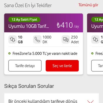 Vodafone Ücretlendirme Ve Teklif Sorunları