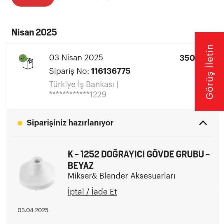 Arçelik Blender Siparişimde Gecikme Sorunu