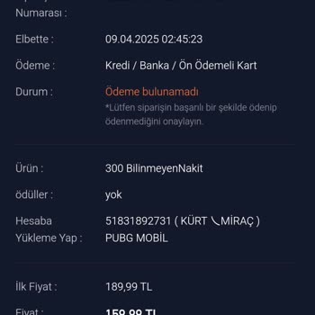 Ödeme Sorunu Ve Para İadesi Talebi