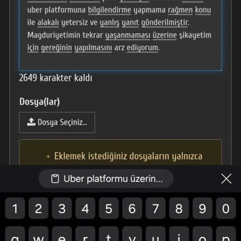 Uber Hesabımdan Haksız Para Çekimi