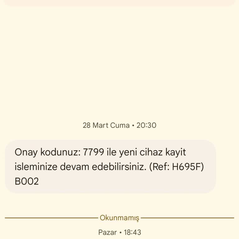 Onay Kodlarıyla Gelen Gizemli Mesajlar