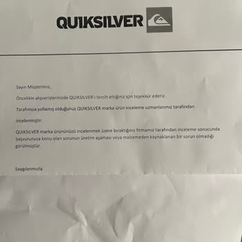 Quicksilver'dan Aldığım Ürünler Hayal Kırıklığı Yarattı