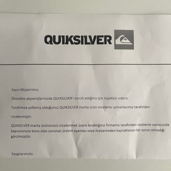 Quicksilver'dan Aldığım Ürünler Hayal Kırıklığı Yarattı