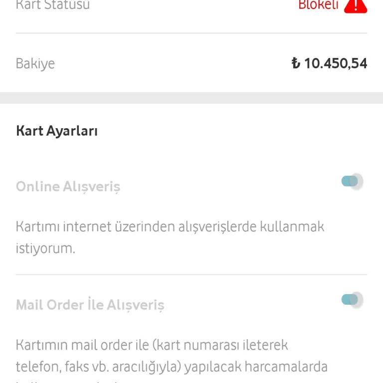 Sürekli Bloke Sorunu Yaşayan Kart