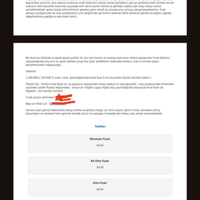Araç Değerleme Fiyaskosu: Gerçekçi Olmayan Teklifler