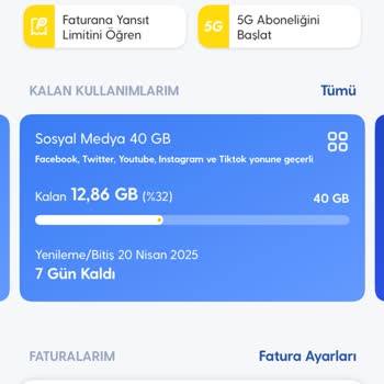Turkcell Hattında Yanlış İnternet Kullanım Gösterimi